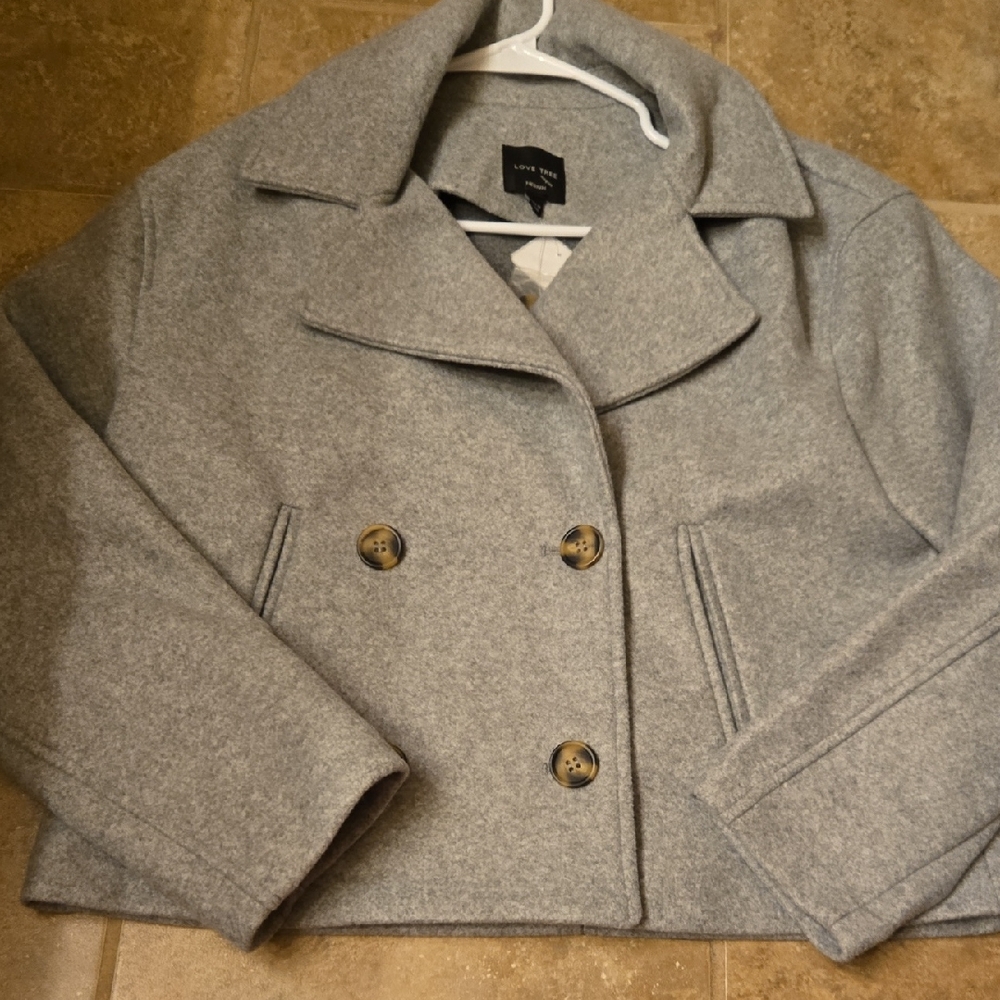 Light Gray Pea Coat